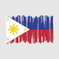 filippinerna flagga borsta vektor illustration