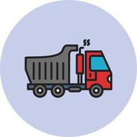 Kipper-LKW-Vektor-Symbol vektor