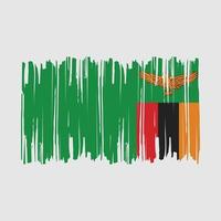zambia flagga borsta vektor illustration