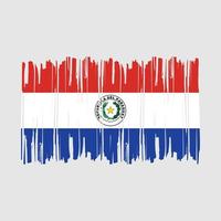paraguay flagga borsta vektor illustration