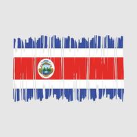 costa rica flagge pinsel vektor illustration