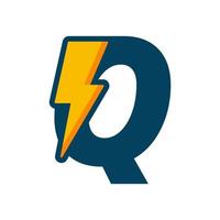 första q bult energi logotyp vektor