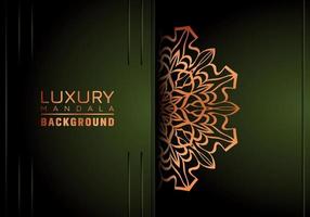 Luxus-Mandala-Zierhintergrunddesign mit goldenem Arabeskenmusterstil. dekorative Mandala-Verzierung für Druck, Broschüre, Banner, Umschlag, Plakat, Einladungskarte. vektor