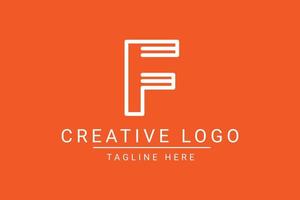 modern kreativ Brief f Vektor Logo Design. minimalistisch eben Linie Logo Design Vorlage. Monogramm Logo Design.