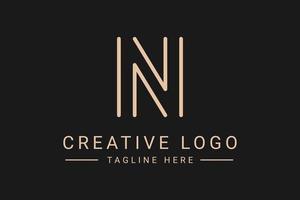 modern kreativ Brief n Vektor Logo Design. minimalistisch eben Linie Logo Design Vorlage. Monogramm Logo Design.