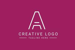 modern kreativ Brief ein Vektor Logo Design. minimalistisch eben Linie Logo Design Vorlage. Monogramm Logo Design.