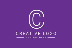 modern kreativ brev c vektor logotyp design. minimalistisk platt linje logotyp design mall. monogram logotyp design.