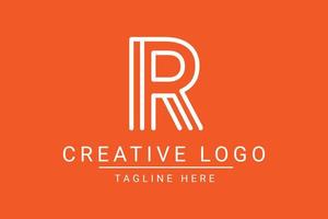 modern kreativ Brief r Vektor Logo Design. minimalistisch eben Linie Logo Design Vorlage. Monogramm Logo Design.