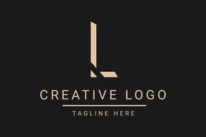 modern kreativ Brief l Vektor Logo Design. minimalistisch eben Linie Logo Design Vorlage. Monogramm Logo Design.