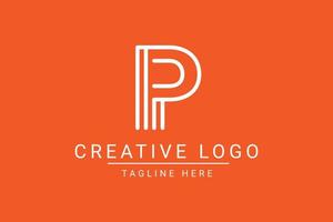 modern kreativ Brief p Vektor Logo Design. minimalistisch eben Linie Logo Design Vorlage. Monogramm Logo Design.