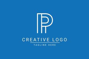 modern kreativ Brief p Vektor Logo Design. minimalistisch eben Linie Logo Design Vorlage. Monogramm Logo Design.