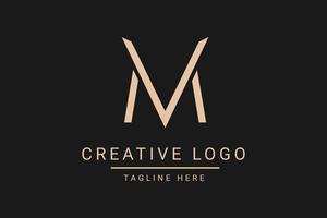 modern kreativ Brief m Vektor Logo Design. minimalistisch eben Linie Logo Design Vorlage. Monogramm Logo Design.