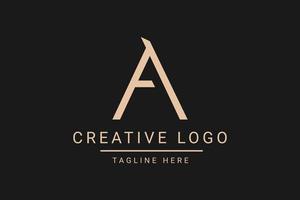 modern kreativ Brief ein Vektor Logo Design. minimalistisch eben Linie Logo Design Vorlage. Monogramm Logo Design.