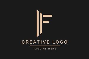 modern kreativ Brief f Vektor Logo Design. minimalistisch eben Linie Logo Design Vorlage. Monogramm Logo Design.