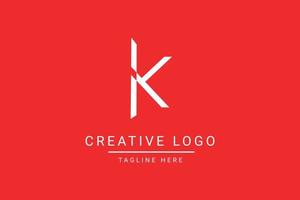 modern kreativ Brief k Vektor Logo Design. minimalistisch eben Linie Logo Design Vorlage. Monogramm Logo Design.