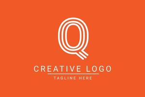 modern kreativ Brief q Vektor Logo Design. minimalistisch eben Linie Logo Design Vorlage. Monogramm Logo Design.