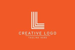 modern kreativ brev l vektor logotyp design. minimalistisk platt linje logotyp design mall. monogram logotyp design.