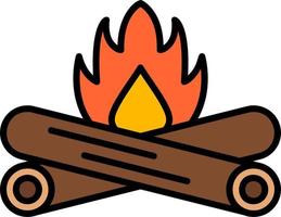 Lagerfeuer-Vektor-Symbol vektor