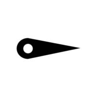 symbol eller ikon av en pekare eller riktning pekare. element av händer indikerar fart, tid, riktning etc. de pekare är svart i eps10 formatera vektor