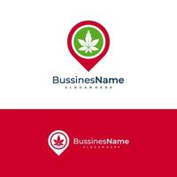 Punkt Cannabis Logo Vektor Vorlage. kreativ Cannabis Logo Design Konzepte