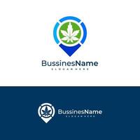 Punkt Cannabis Logo Vektor Vorlage. kreativ Cannabis Logo Design Konzepte