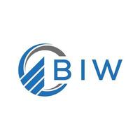 biw eben Buchhaltung Logo Design auf Weiß Hintergrund. biw kreativ Initialen Wachstum Graph Brief Logo Konzept. biw Geschäft Finanzen Logo Design. vektor