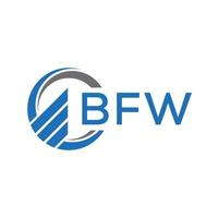 bfw platt bokföring logotyp design på vit bakgrund. bfw kreativ initialer tillväxt Graf brev logotyp begrepp. bfw företag finansiera logotyp design. vektor