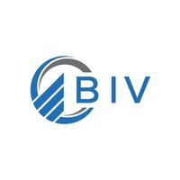 biv platt bokföring logotyp design på vit bakgrund. biv kreativ initialer tillväxt Graf brev logotyp begrepp. biv företag finansiera logotyp design. vektor