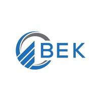 bek eben Buchhaltung Logo Design auf Weiß Hintergrund. bek kreativ Initialen Wachstum Graph Brief Logo Konzept. bek Geschäft Finanzen Logo Design. vektor