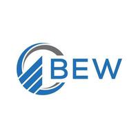 bew eben Buchhaltung Logo Design auf Weiß Hintergrund. bew kreativ Initialen Wachstum Graph Brief Logo Konzept. bew Geschäft Finanzen Logo Design. vektor