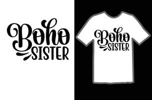 Boho Schwester svg t Hemd Design vektor