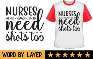 sjuksköterska svg t skjorta design vektor