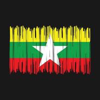 Flagge von Myanmar vektor