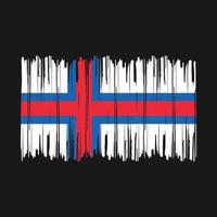 faroe öar flagga borsta vektor