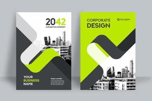 Stadt Hintergrund Business Book Cover Design-Vorlage vektor