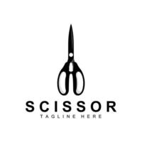 Scheren-Logo-Design, Barbershop-Rasierer-Vektor, Babershop-Scheren-Markenillustration vektor