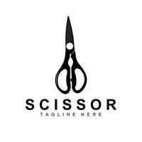 Scheren-Logo-Design, Barbershop-Rasierer-Vektor, Babershop-Scheren-Markenillustration vektor