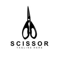 Scheren-Logo-Design, Barbershop-Rasierer-Vektor, Babershop-Scheren-Markenillustration vektor