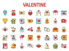 Sammlung von Design Elemente zum Valentinstag Tag vektor