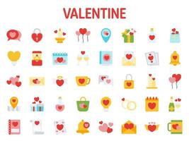 samling av design element för valentine dag vektor