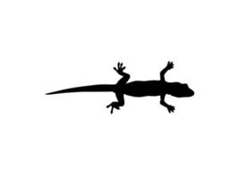 Haus Eidechse ebenfalls namens Haus Gecko oder gekkonidae Silhouette zum Kunst Illustration, Logo, Piktogramm oder Grafik Design Element. Vektor Illustration
