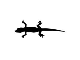 Haus Eidechse ebenfalls namens Haus Gecko oder gekkonidae Silhouette zum Kunst Illustration, Logo, Piktogramm oder Grafik Design Element. Vektor Illustration