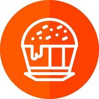 Schokoladen-Cupcake-Vektor-Icon-Design vektor