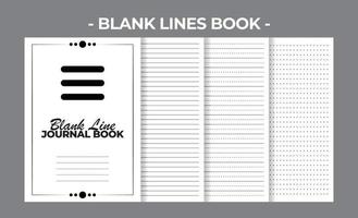 druckbar kdp gepunktet oder Linien Buch Vektor Design Vorlage