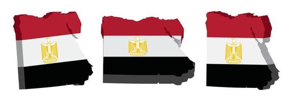 realistisch 3d Karte von Ägypten Vektor Design Vorlage