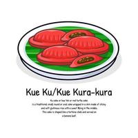 kue ku oder rot Schildkröte Kuchen asiatisch Essen vektor