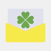 Symbol st Patrick's Gruß Karte. st. Patrick's Tag Feier Elemente. Symbole im eben Stil. gut zum Drucke, Poster, Logo, Party Dekoration, Gruß Karte, usw. vektor