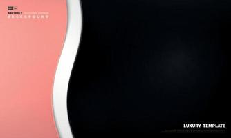abstrakter Luxus Farbverlauf rosa schwarz Dekoration Vorlage Design Hintergrund. Illustrationsvektor vektor