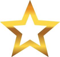 Gold Star mit auf transparent Hintergrund vektor