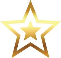 Gold Star mit auf transparent Hintergrund vektor